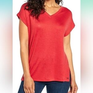 Women’s Orvis Women's Short Sleeve V-Neck Tunic Knit Top Large